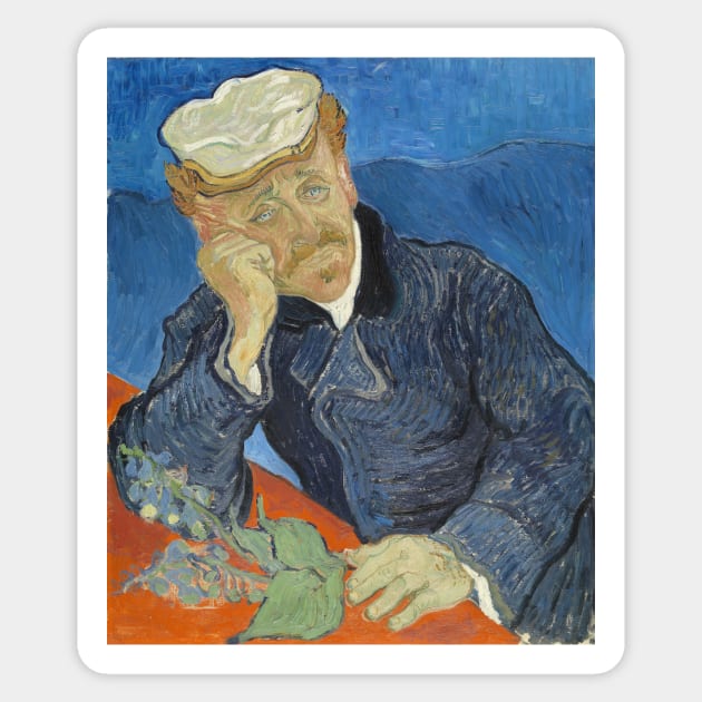 Dr Paul Gachet - Vincent van Gogh Sticker by KargacinArt